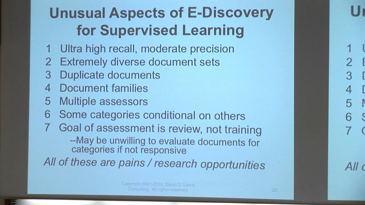 [PURDUE MLSS] Machine Learning for Discovery in Legal Cases by David D. Lewis