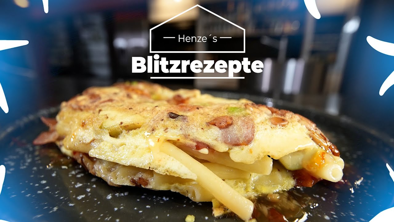 ⚡ HENZES BLITZREZEPTE EXPRESS | Nudelomelette mit Bacon und Avocado