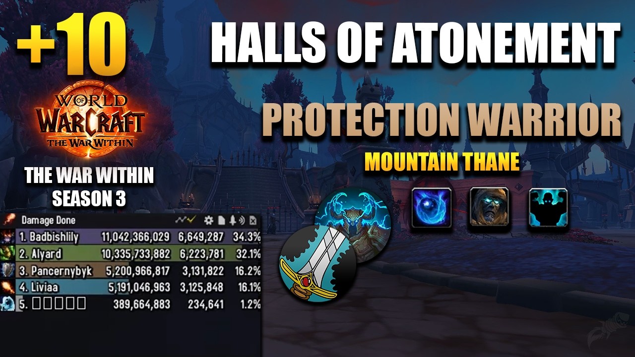 +10 Halls of Atonement | Protection Warrior POV | 3,1M DPS OVERALL | The War Within Season 3