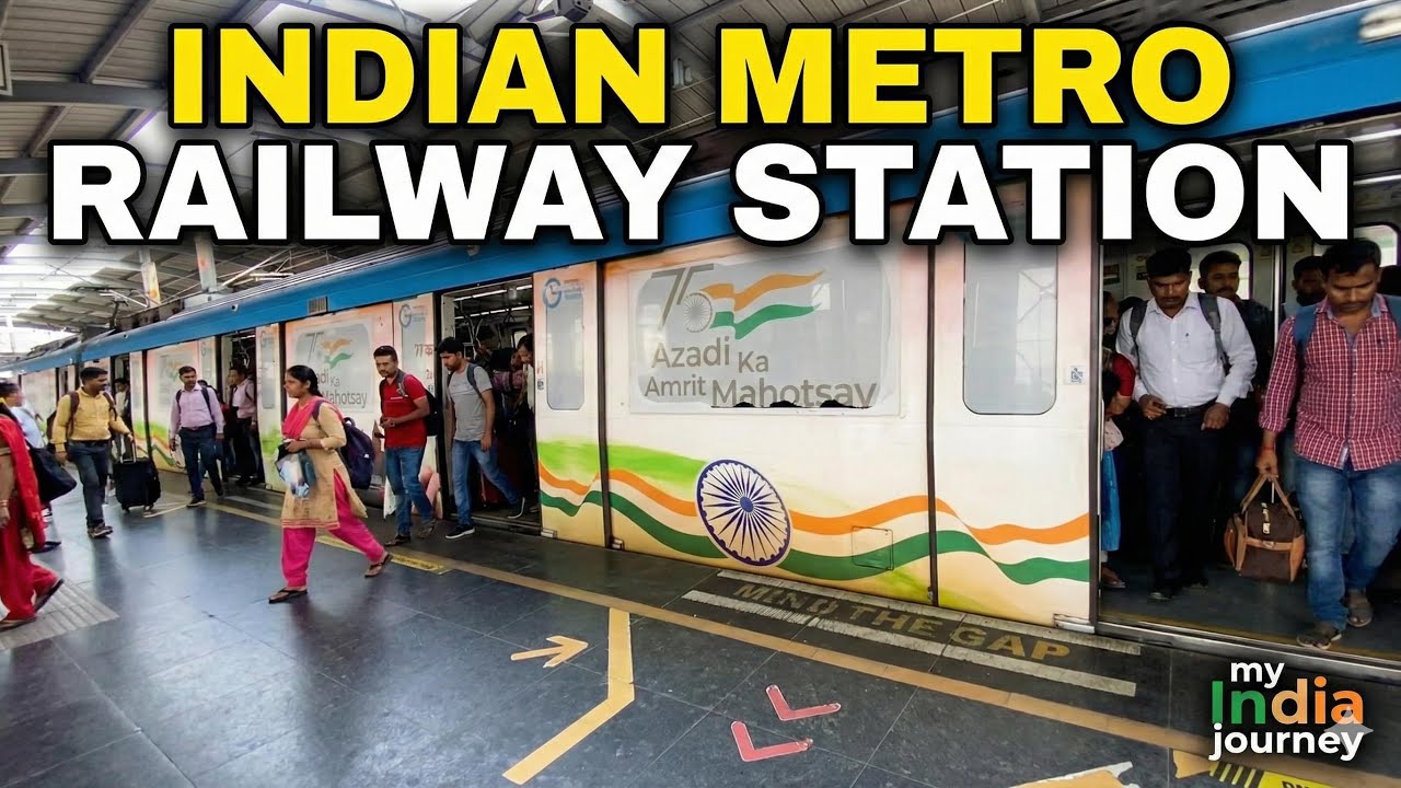 Inside a Busy Indian Metro Railway Station | Commuter Crowds & Modern Transit || India journey