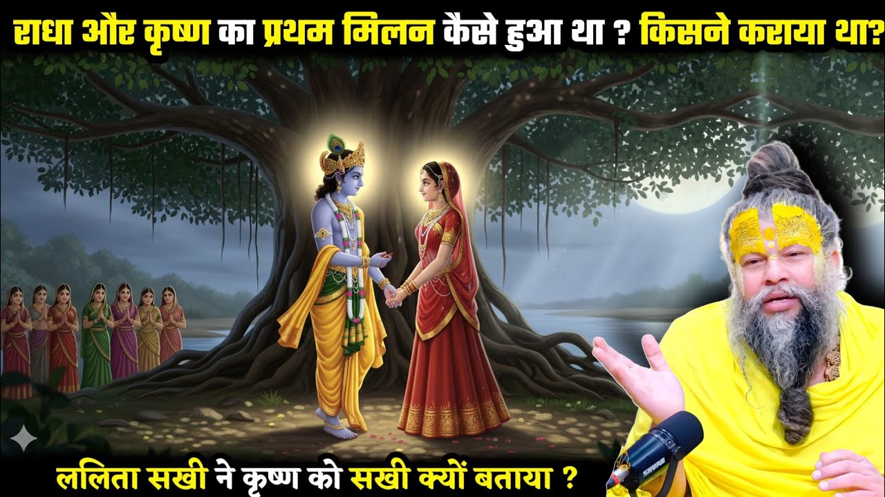 राधा और कृष्ण का प्रथम मिलन कैसे हुआ था ? श्री प्रेमानंद जी महाराज