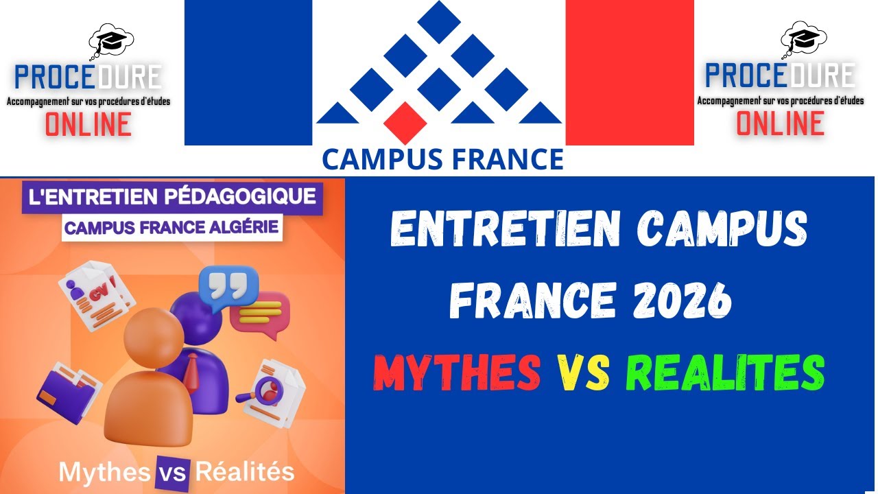 Entretien Campus France🇫🇷 2026 : MYTHES vs REALITES : Il faut que tu le saches !
