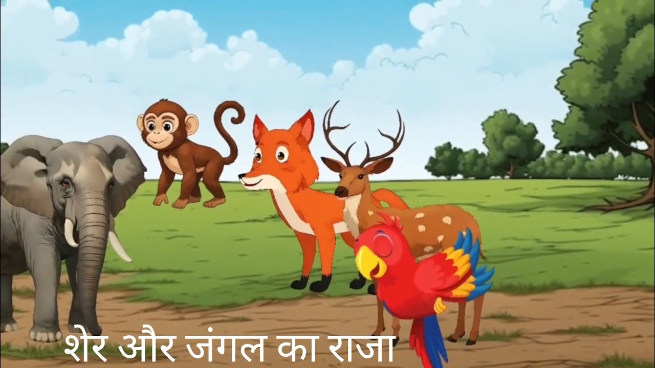 शेर और जंगल का राजा/ sher aur jungle ka Raja/ cartoon video/2d animation /moral story