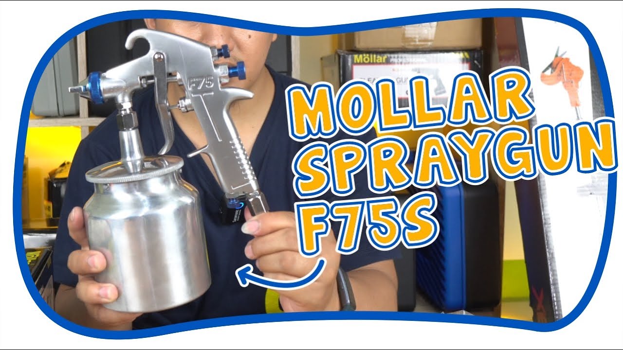 Review & Test MOLLAR MLR-F75S Tabung Bawah Air Spray Gun F 75 Semprotan Cat Kompresor