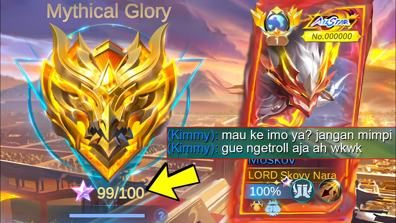 GLOBAL MOSKOV -1 STAR MENUJU IMMORTAL, MALAH KETEMU PLAYER NGETROLL!😡 ASLI BIKIN JANTUNGAN ~ MLBB
