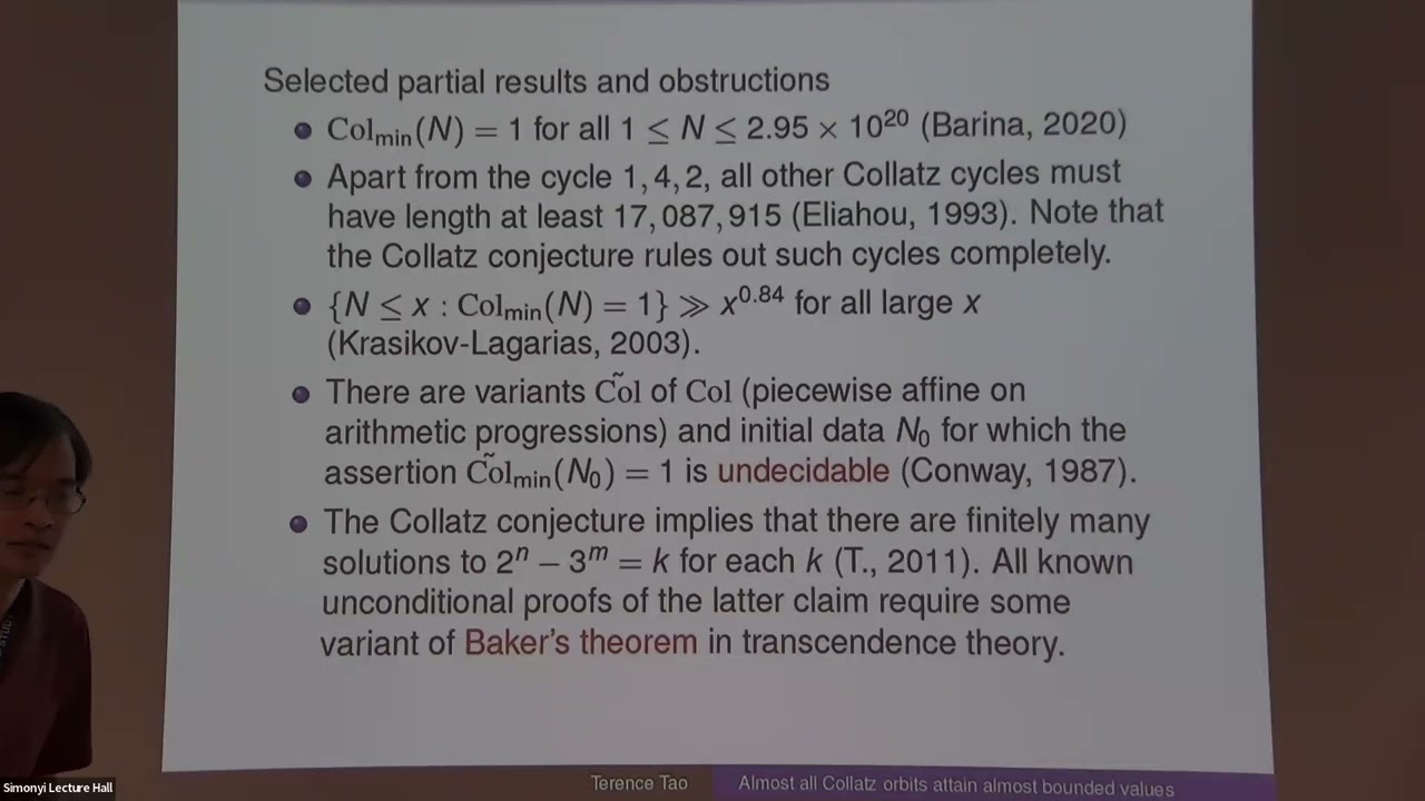 Almost all Collatz Orbits Attain Almost Bounded Values - Terence Tao