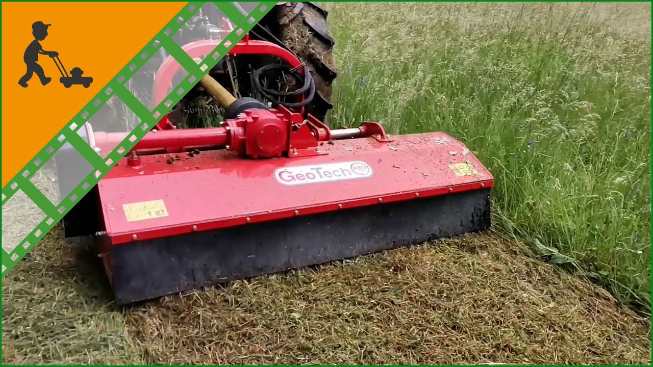 Fonctionnement du Broyeur sur tracteur série médium GeoTech Pro HFM 185-H , déport hydraulique