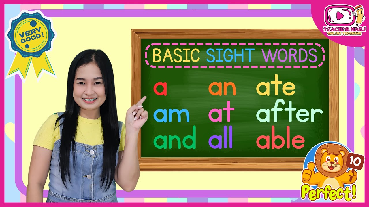 BASIC SIGHT WORDS | PRACTICE READING | BASIC ENGLISH WORDS | LEARN HOW TO READ | TEACHER MARJ