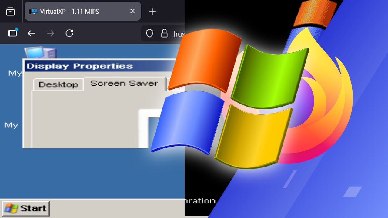 Probando Windows XP en un navegador web