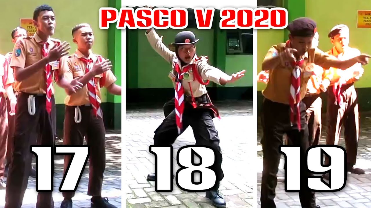 Lomba Yel Yel Pramuka Penggalang PASCO V 2020 SMKN 1 Ponorogo | Regu 17, 18, 19