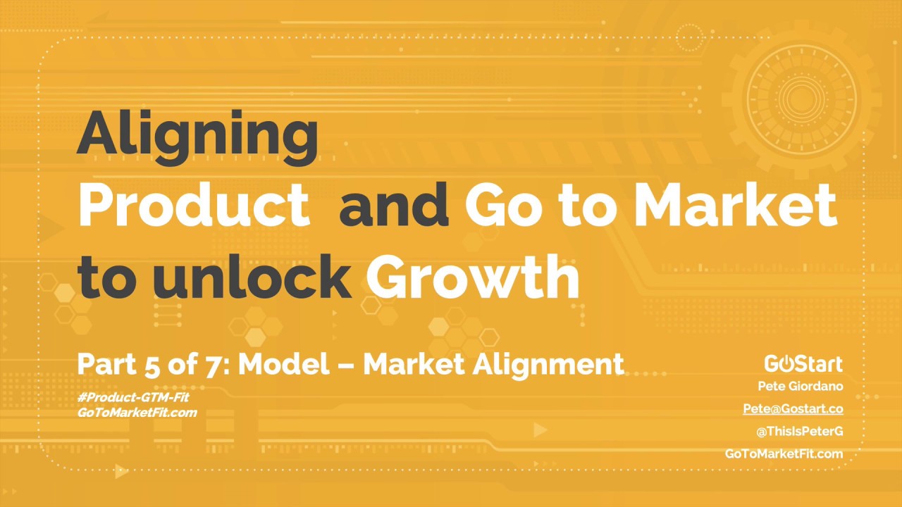 Part 5. Model Market Alignment, Aligning Product and Go to Market
