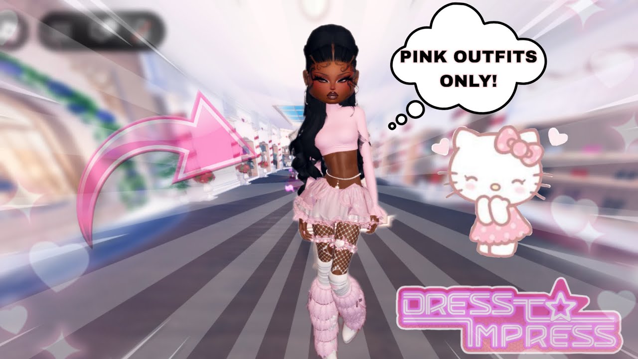 ONLY Wearing “PINK” Outfits In Dress To Impress NO MATTER the theme ! {Roblox} 