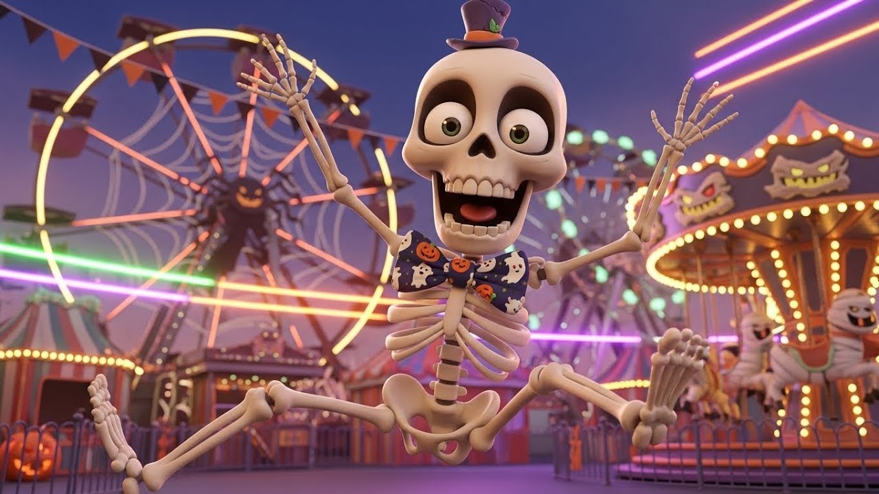 Танцующий скелет на ярмарке развлечений 💀🎡💃 | Мультфильм для детей и весёлые танцы