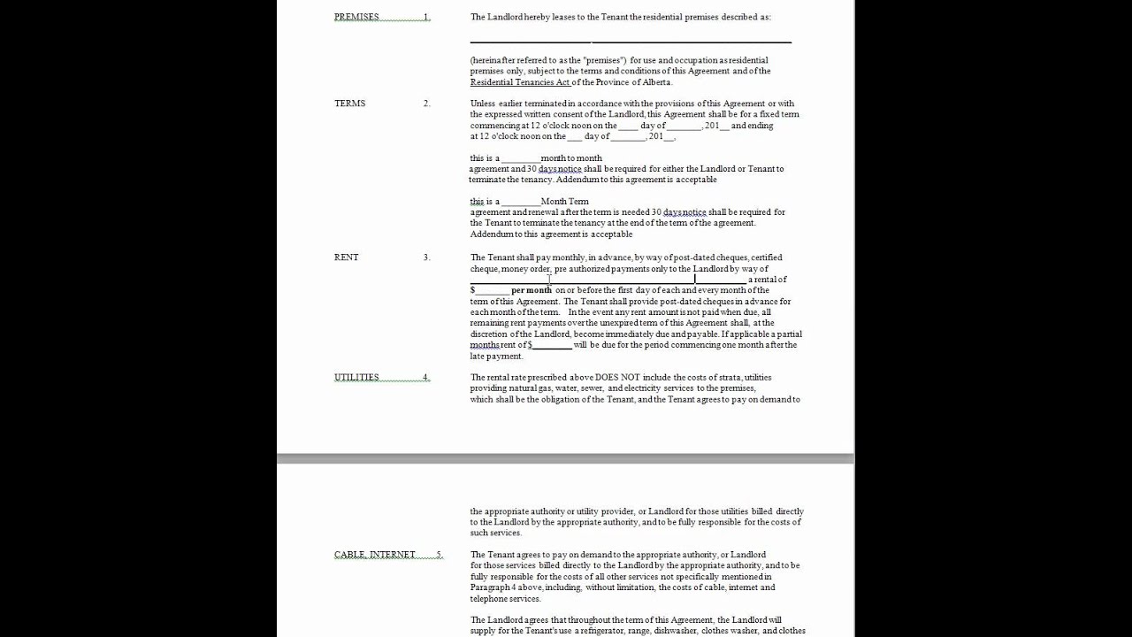 Rental Agreement Example
