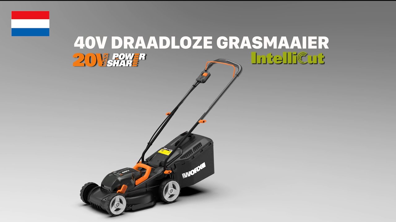 WORX WG779E 2023 Snoerloze grasmaaier 34 cm 40V  NL