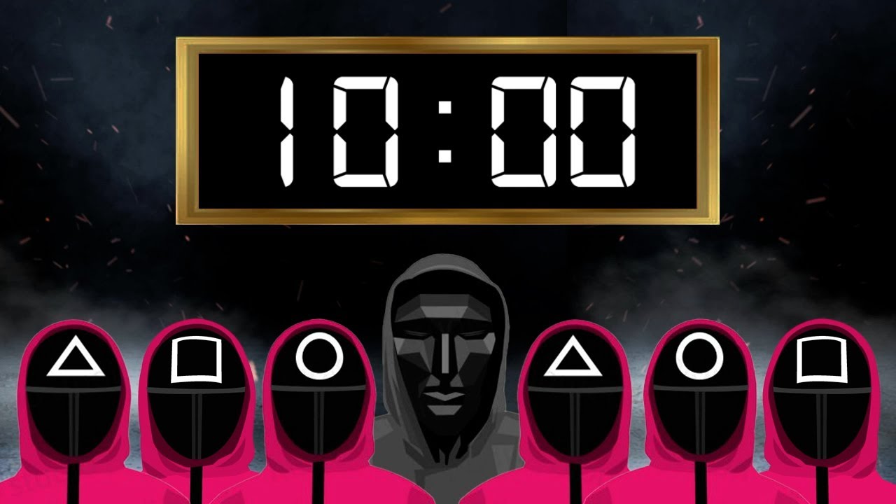🔴⚫ Cronometro 10 Minutos: de El Juego del Calamar Netflix con música