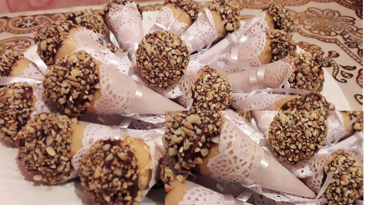 بربع كيلو لوز فقط حضري حلوة راقية فالشكل والمداق بدون فرن روووعة😍الكورني باللوز بطريقة سهلة ومبسطة