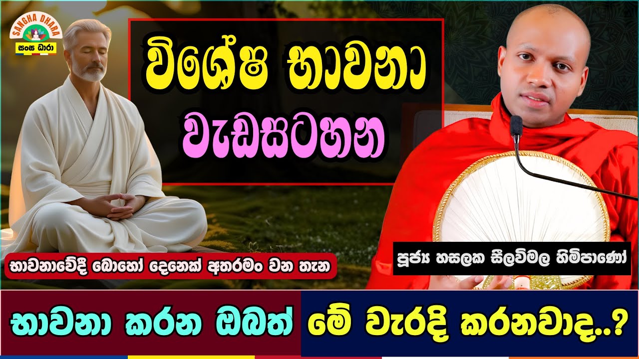 හරියටම සමාධිය වඩන හැටි | Hasalaka seelavimala thero