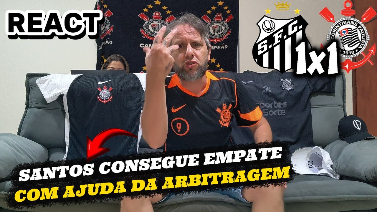 REACT Santos 1x1 Corinthians - Paulistão 2026 - GABIGOL MARCA COM AJUDA DA ARBITRAGEM!