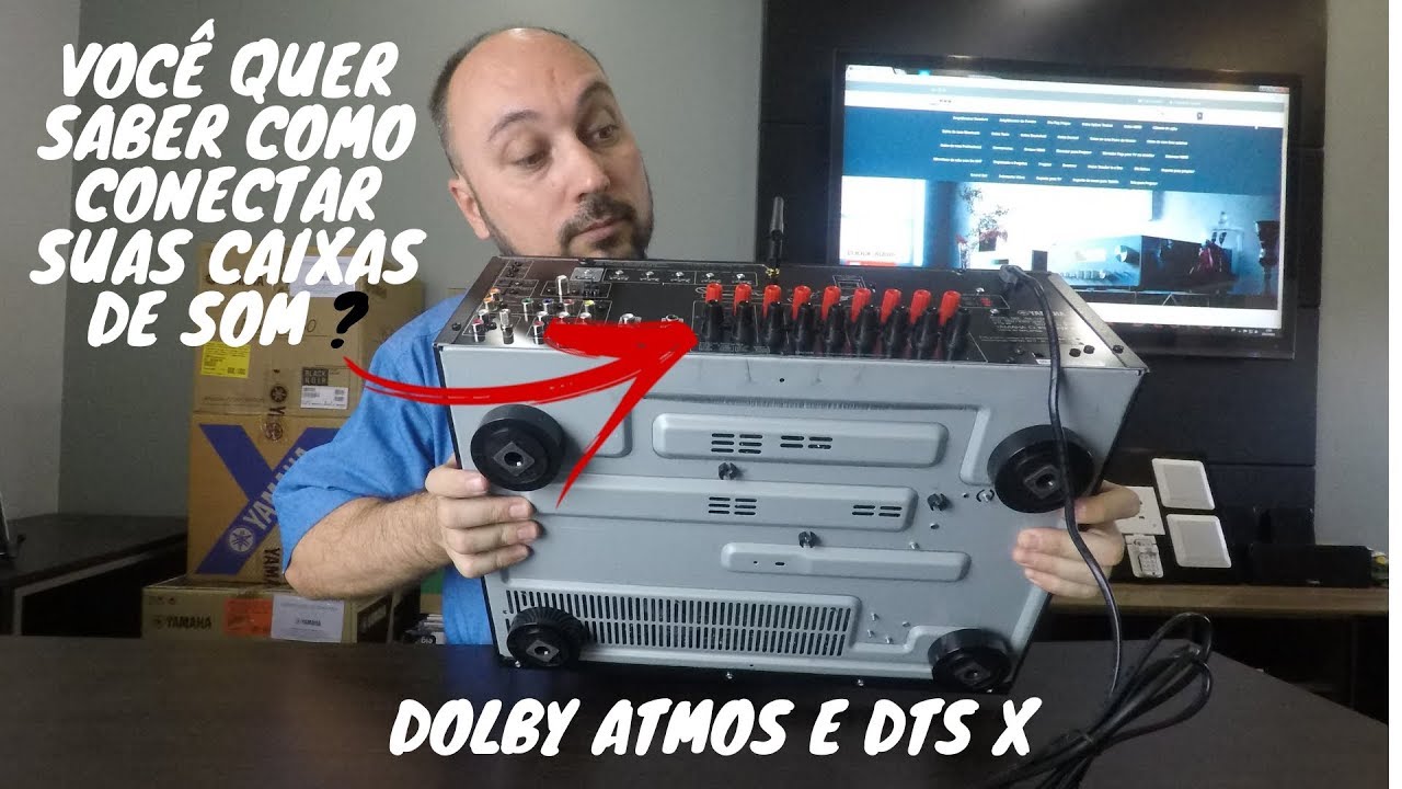 entenda as conexões digitais e analógicas receiver hi-tech Yamaha RX V683 caixa de som Dolby Atmos