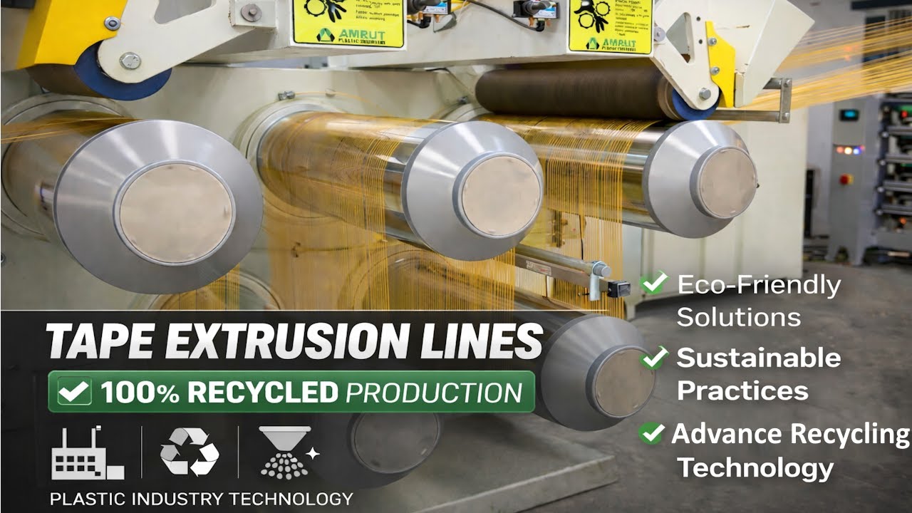 PP/HDPE Tape Extrusion Line | Tape Plant | High-Speed Raffia Tape Stretching Line