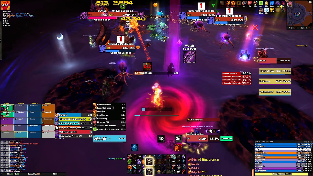 [World First] Pieces vs Mythic Uu'nat - Fire Mage PoV
