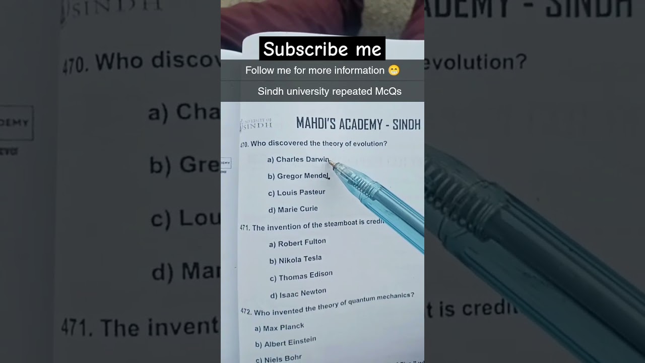 Sindh university entry test preparation 2k24 most important McQs #edit #pastpaper #fpsc