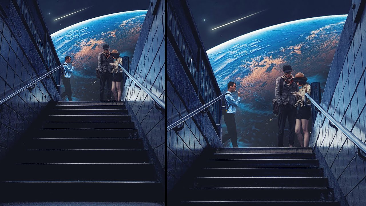 Surreal Space View Photo Manipulation Photoshop Tutorial #photoshop #photomanipulation