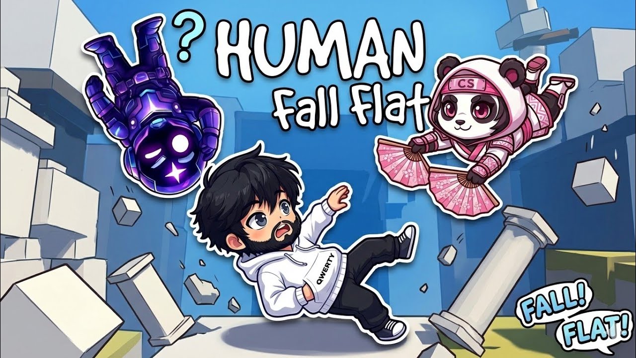 3 idiots On Human Fall Flat! GET IN HERE