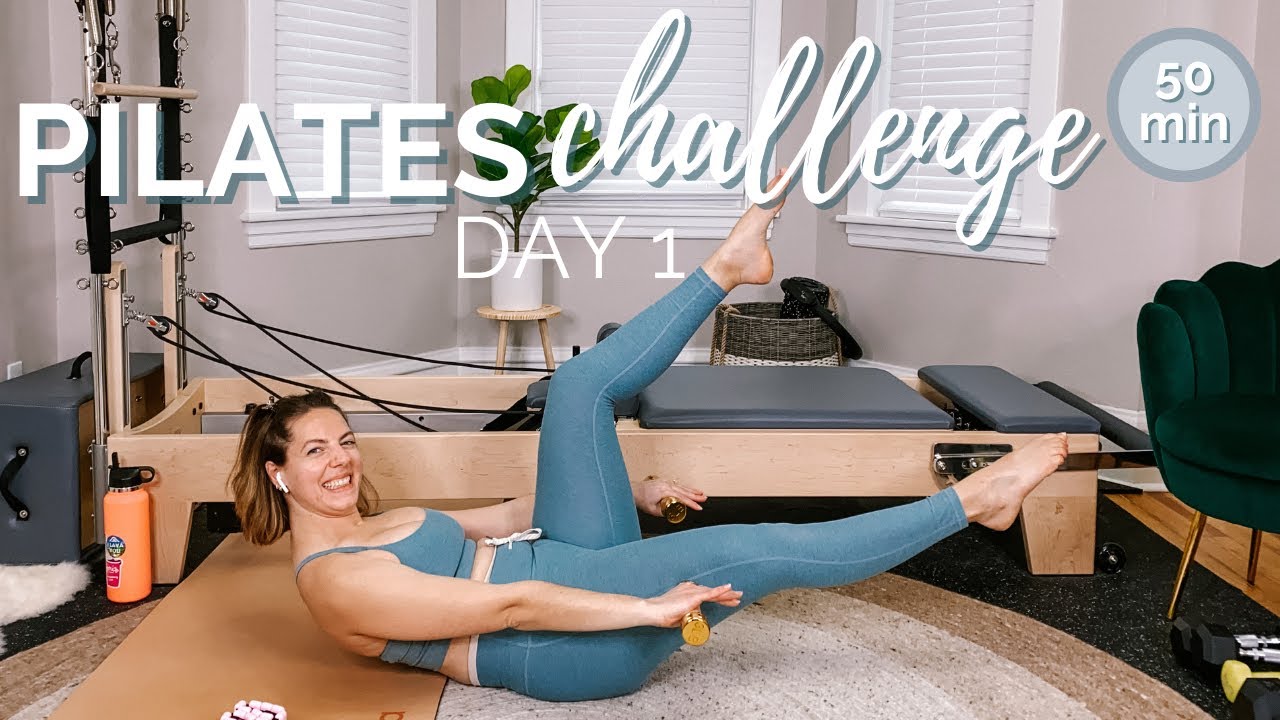 DAY 1 // Dynamic Reformer on the Mat Pilates + Sliders + Light Weights // April Challenge 2023