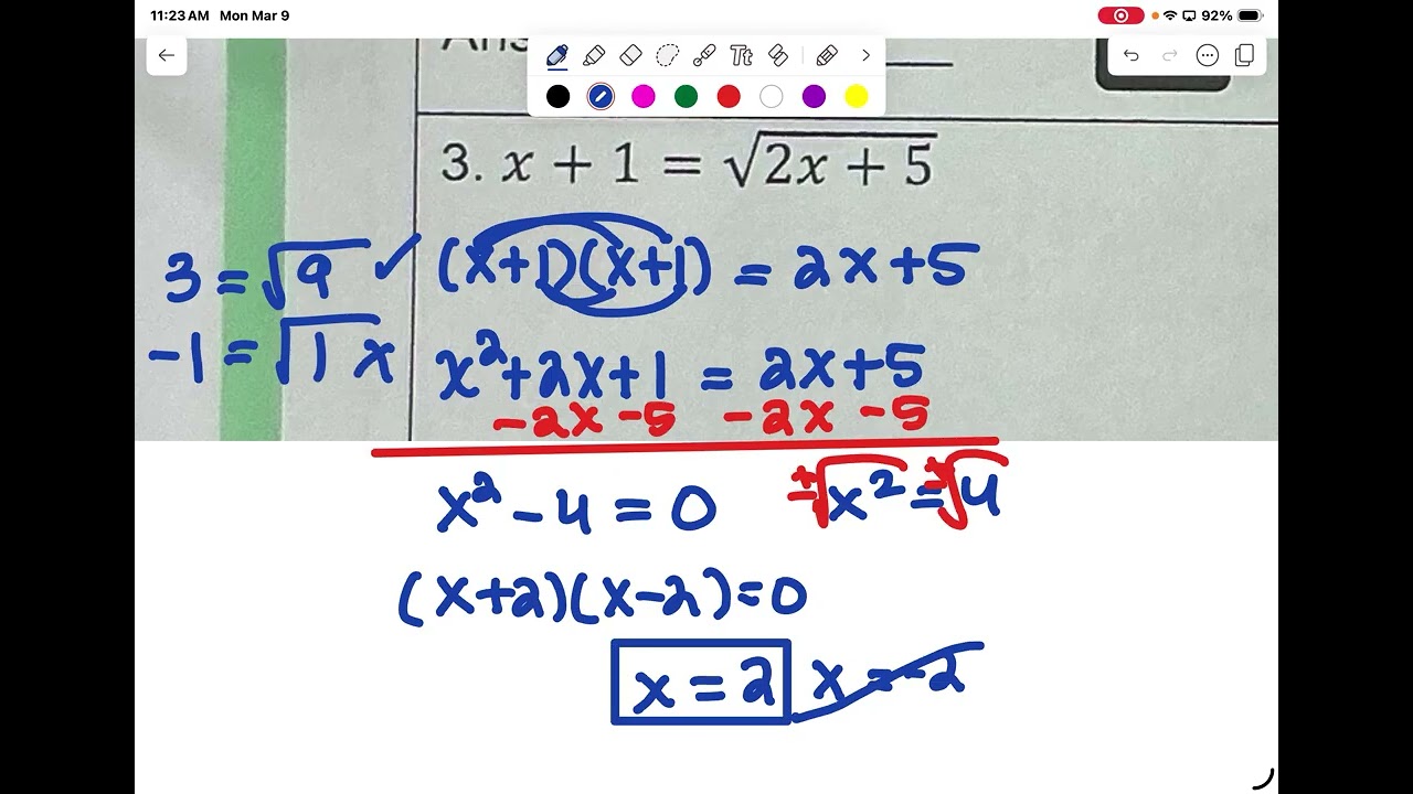 Solving Radical Equations and Rational Exponent Equations 