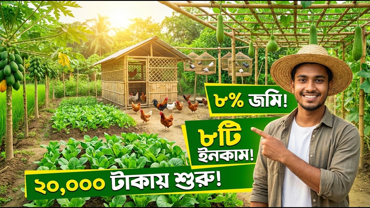 ৮ শতাংশ জমি + ২০ হাজার টাকা = ৮টি ইনকাম! সম্পূর্ণ মাস্টারপ্ল্যান ২০২৬