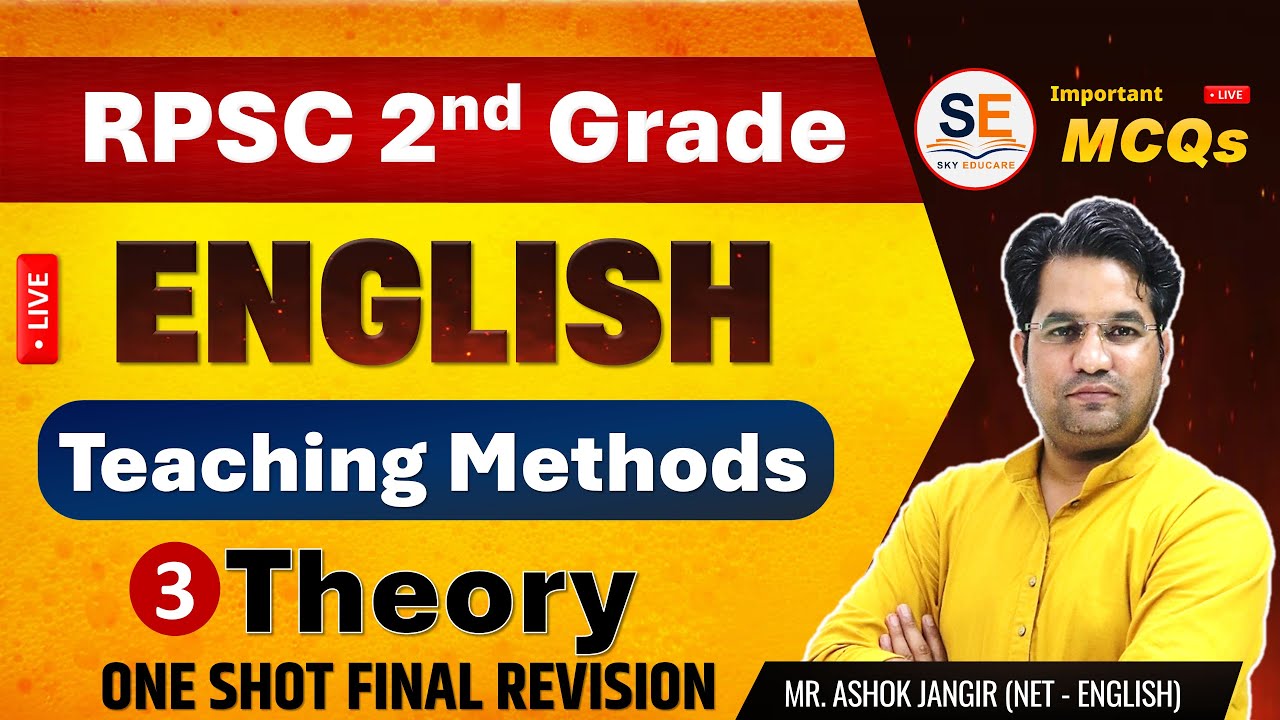 RPSC 2nd Grade English | Teaching Methods MCQs | Complete Revision | English Literature | Ashok Sir