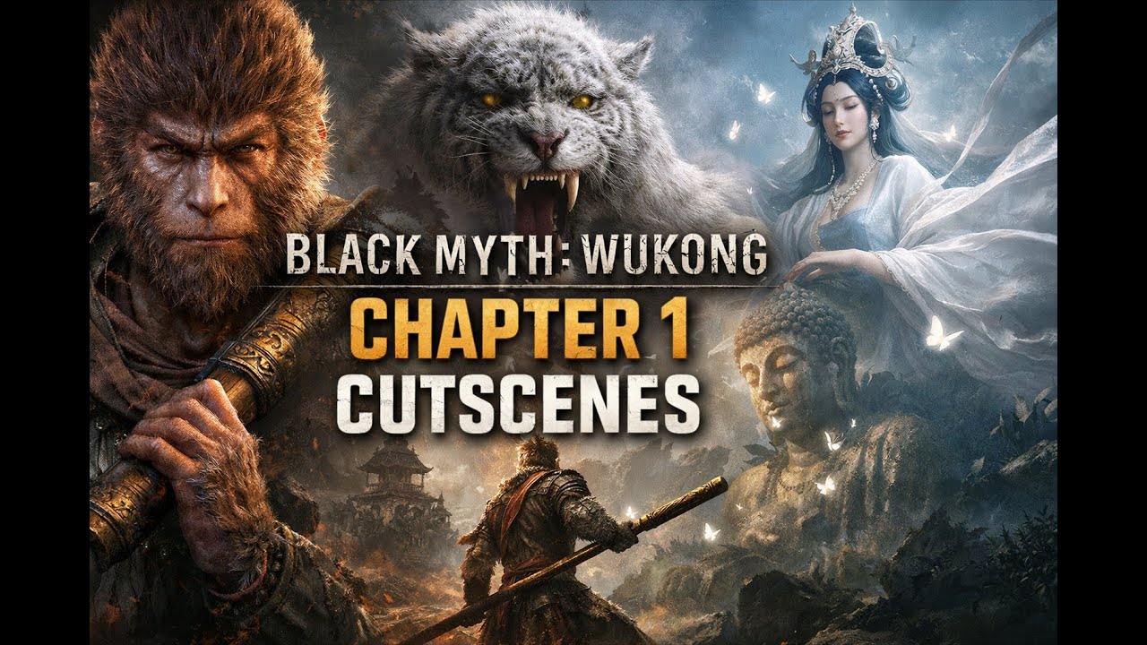 The Legend Begins: Black Myth: Wukong Chapter 1 Full Story Movie - No Commentary