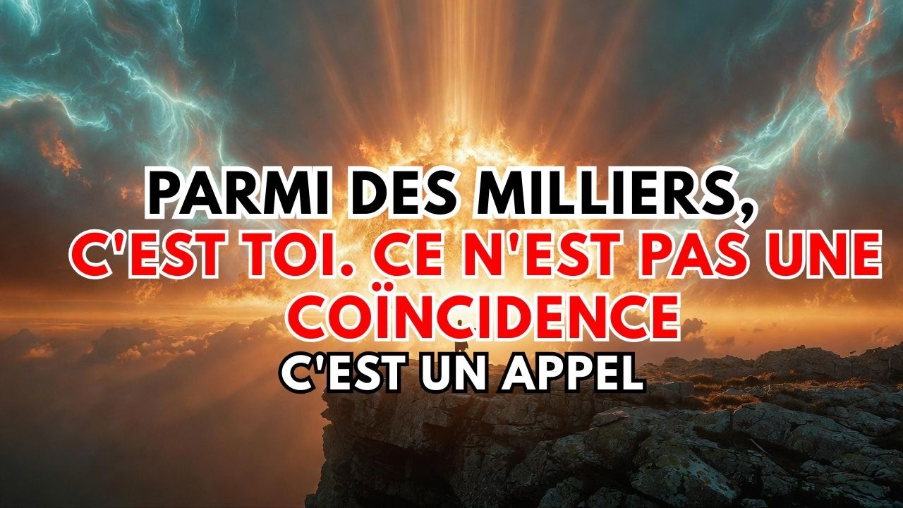 Si tu vois ça maintenant, ton moment est arrivé