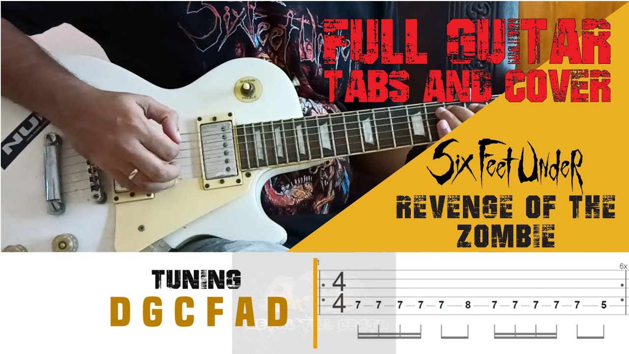 Six Feet Under- Revenge Of The Zombie- Guitar Cover | Screen TAB