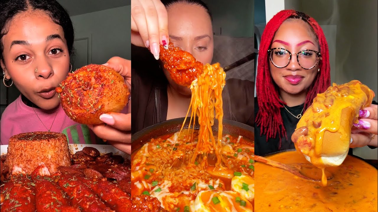 YUMMY Foods Mukbang | Onion Boil, Korean Fried Chicken, Chili Dogs, and More! TikTok