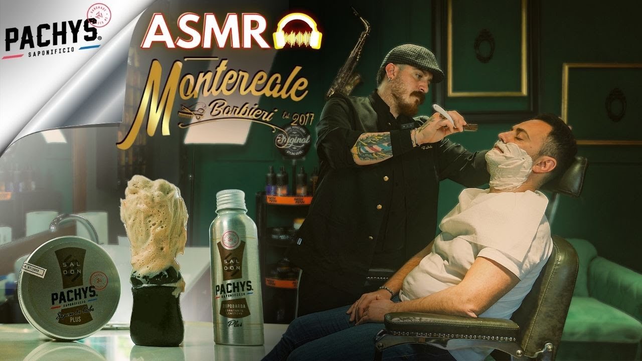 ASMR Barber💈Amazing Italian shaving soap - SALOON line by Saponificio Pachys - Montereale Barbieri