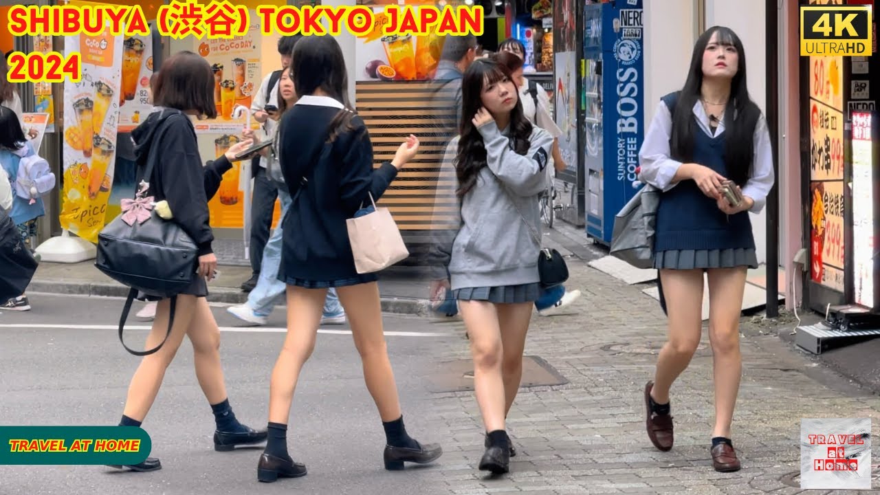 4k hdr Japan travel 2024 | Walk in Shibuya (渋谷) Tokyo Japan |  Relaxing Natural City ambience