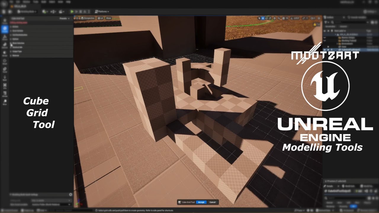 Unreal Engine 5 - Modelling Tools - Cube Grid (Part 2)