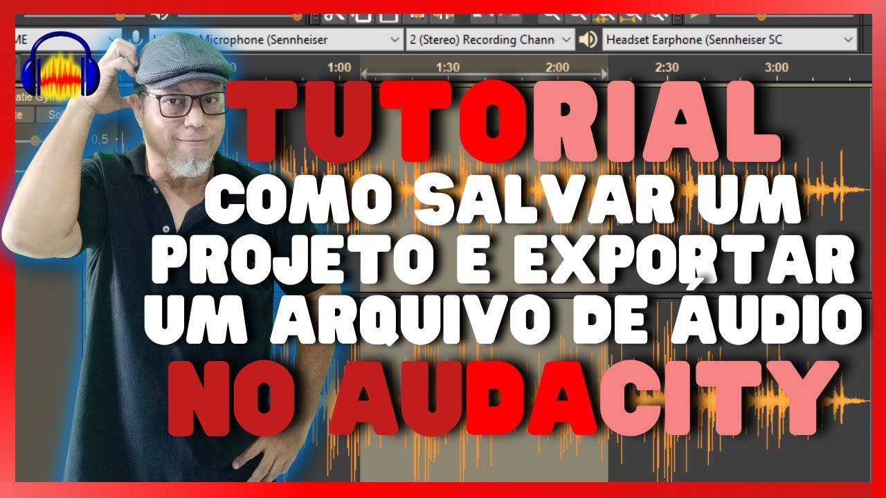COMO SALVAR UM PROJETO E EXPORTAR UM ARQUIVO DE ÁUDIO NO AUDACITY
