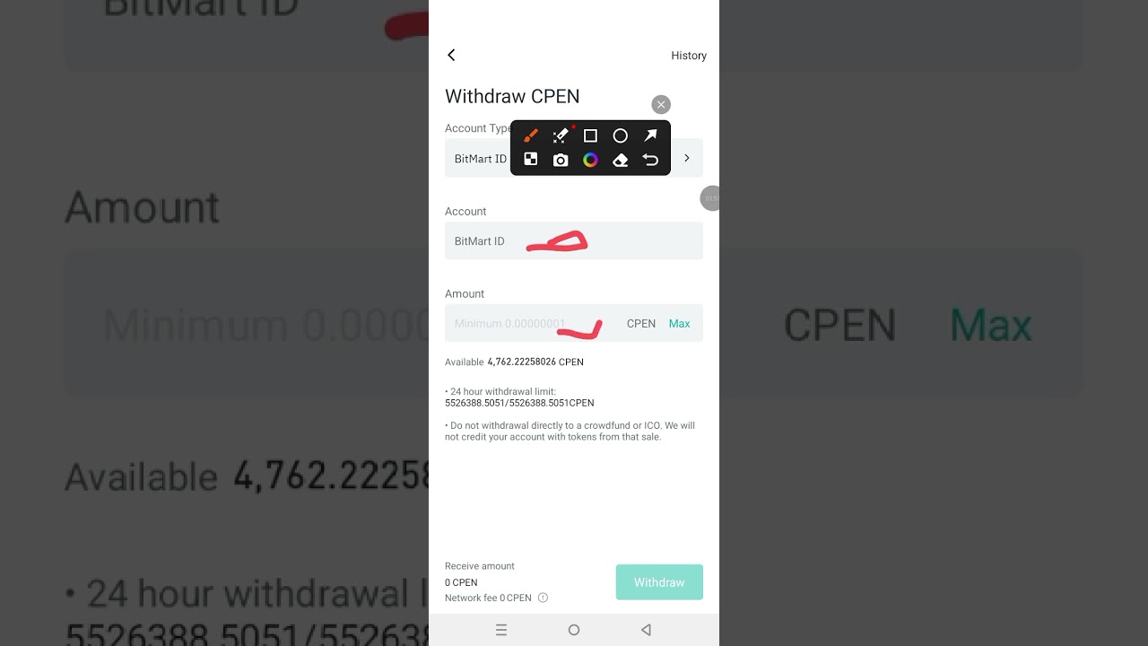 HOW TO WITHDRAW cPen FROM BITMART EXCHANGE AND OTHER CRYPTO ASSET.