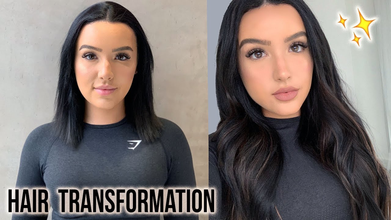 SHE'S BACK! SHORT TO LONG HAIR TRANSFORMATION: TAPE IN + I-TIP EXTENSIONS