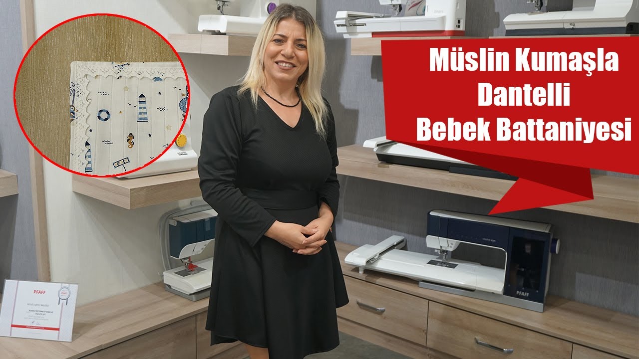 Müslin Kumaşla Dantelli Bebek Battaniyesi Dikimi
