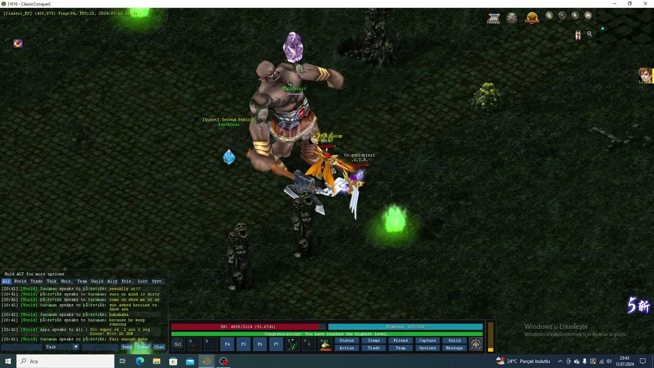 classic conquer online server EU 2 rb gorev bolum 1