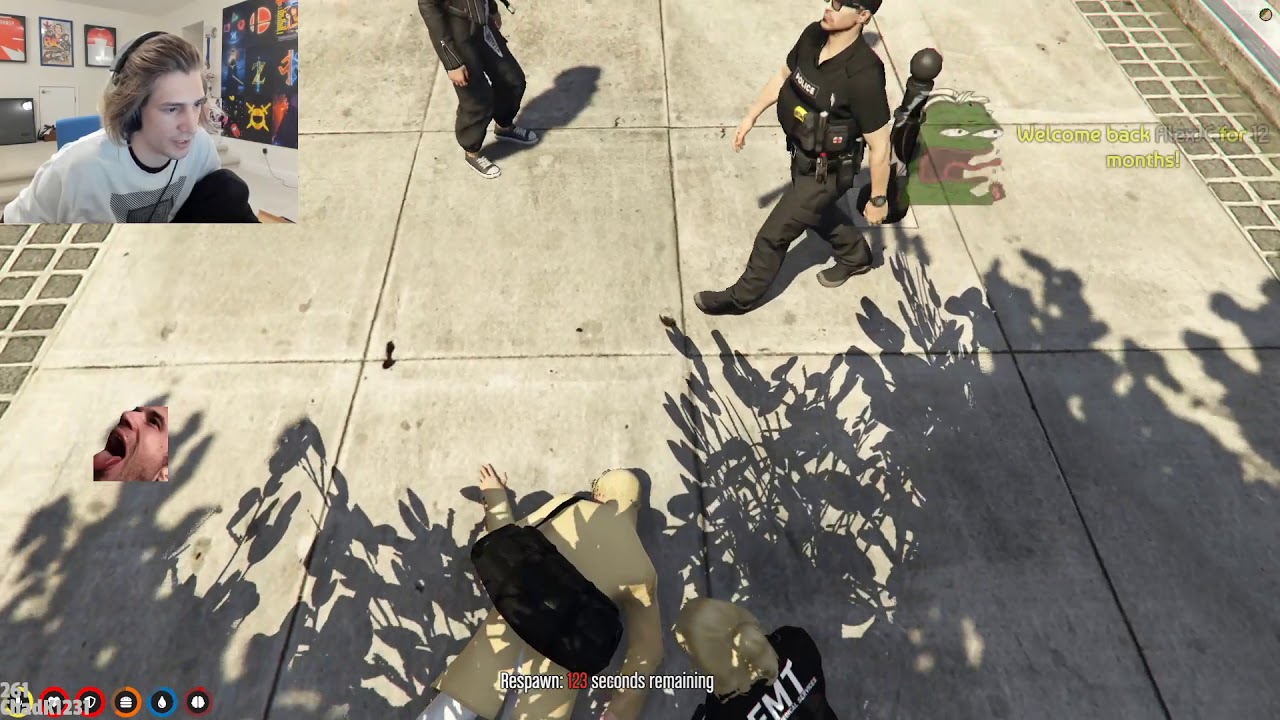 XQC squadW MOMENT AFTER BEING ASSULTED.. | GTA 5 RP NoPixel 3.0