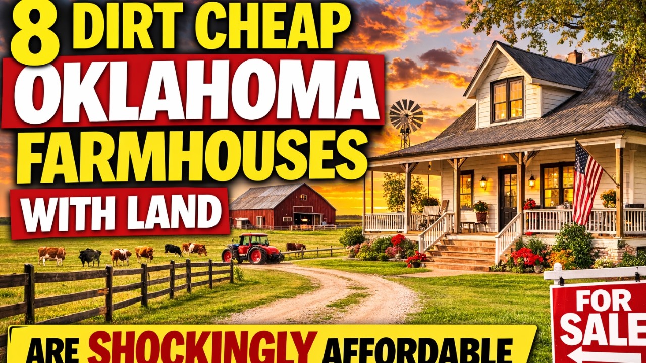 These 8 Dirt Cheap Oklahoma Farmhouses with Land Are Shockingly Affordable