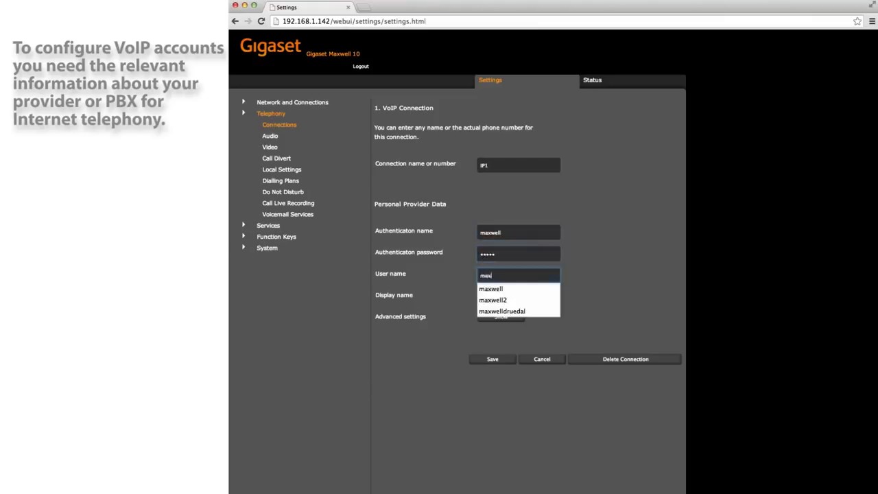 Gigaset Maxwell 10   How To configure the phone