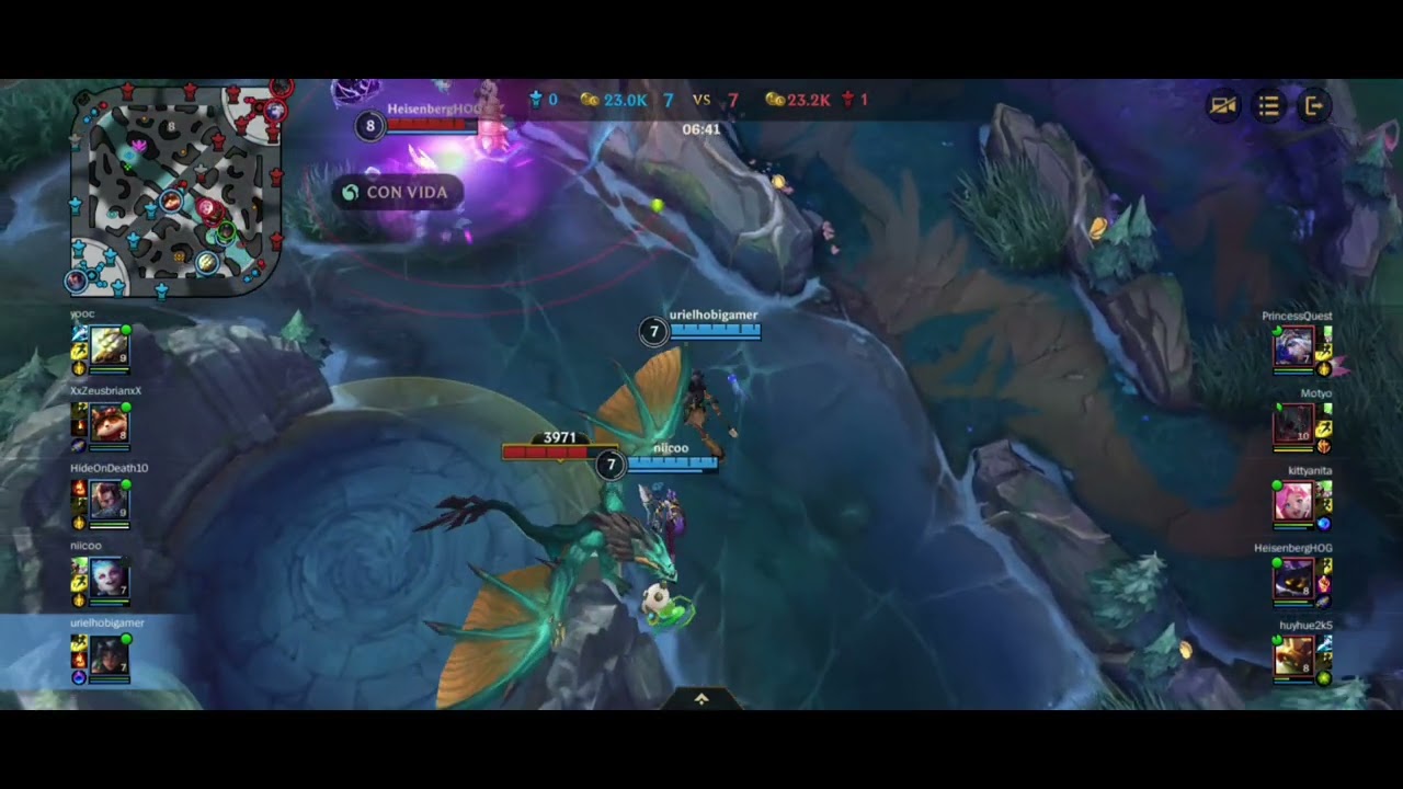 League of Legends wild rift. Nidali soporte dominando la partida. Clasificatoria Esmeralda. T20
