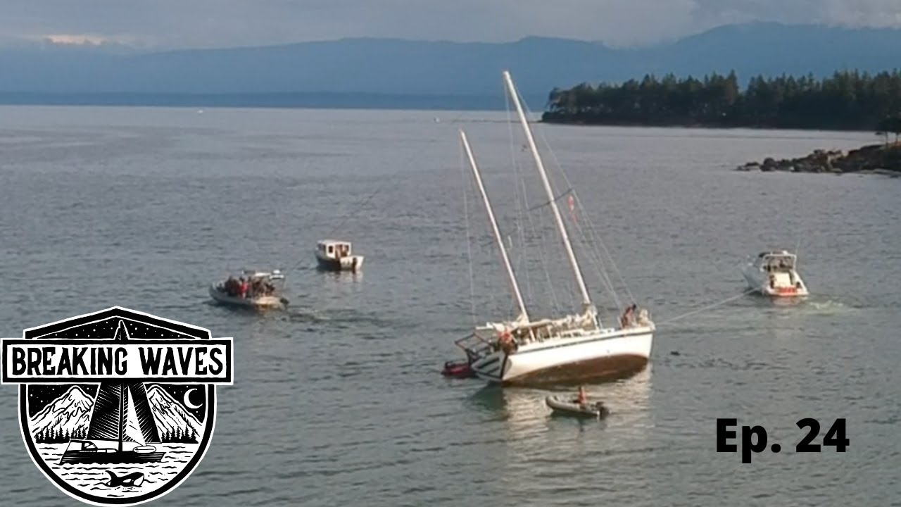 RUN AGROUND!! - Can We Save The Boat?! Ep 24 - Breaking Waves